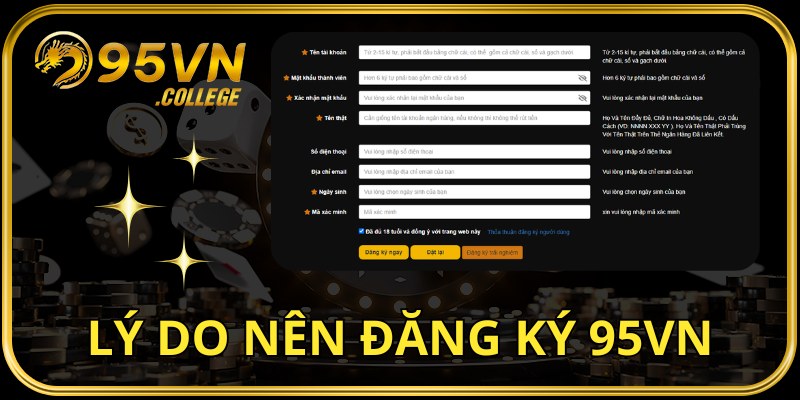 Lý do người chơi nên thực hiện đăng ký 95VN